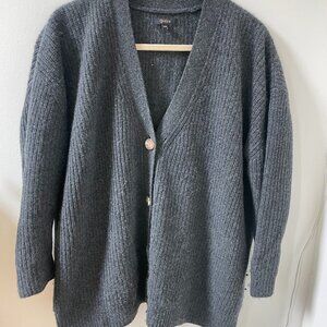 Mongolian Cashmere Oversized Boyfriend Cardigan Sweater